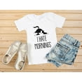 thumbnail image 6 of Tstars Cute Cat Shirt for Girls and Women I Hate Mornings Lazy Funny Graphic Tee, 6 of 7