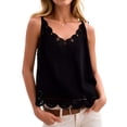 thumbnail image 4 of Delayuji Women's Lace Camisole Tops V Neck Spaghetti Strap Going Out Tops Summer Loungewear Camisole Babydoll Shirts, 4 of 7