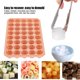 thumbnail image 4 of Moule à glaçons en silicone 40 grilles avec couvercle amovible, accessoire de cuisine, orange, 4 of 4
