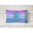 thumbnail image 2 of Blue Owl Watercolor Canvas Fabric Decorative Pillow, 2 of 3