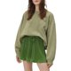 thumbnail image 1 of VISgogo, pantalones cortos sueltos elásticos informales para mujer, pantalones cortos de cintura alta plisados de Color sólido a la moda VISgogo  moda, 1 of 5