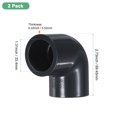 thumbnail image 3 of Uxcell 2-Pack Adaptador Conector de 90 Grados, Accesorio de Tubo de 1" en Codo Schedule 80 para Línea de Agua, Gris, 3 of 6