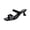 Black, variant on Women's Summer Slippers,Women's Fashion CasualSpring And Summer Solid Color Outer Wear High Heels Slippers Fashionable Style, Casual Wear, Trendy Look, Durable Quality, Easy to Clean