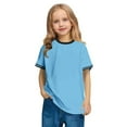 thumbnail image 5 of Frwgonr Kids Shirts Short Sleeve T-Shirts Kids Crewneck Tops Cute Fashion Tees 3-14 Years, Light Blue, 5 of 5