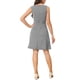 thumbnail image 3 of Vestido sin mangas de corte ajustado y acampanado de cuadros houndstooth para mujer, negro houndstooth, por encima de la rodilla., 3 of 6