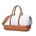 thumbnail image 1 of Weekender Travel Gym Duffle in Canvas and Leather with Separate Shoe Compartment, 1 of 13