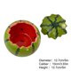 thumbnail image 3 of Cuenco de cerámica con forma de sandía de verano, con tapa y cuchara, 12,7 cm, verde, de grado alimenticio, para ensaladas, postres, aperitivos y almacenamiento., 3 of 6