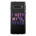thumbnail image 1 of DistinctInk Clear Shockproof Hybrid Case for Samsung Galaxy S10 (6.1" Screen) - TPU Bumper Acrylic Back Tempered Glass Screen Protector - I Need My Space - Astronomy, 1 of 2