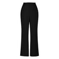 thumbnail image 4 of XFLWAM Women's Work Dress Pants High Waist Wide Leg Flare Pants Business Office Casual Slacks Trousers with Pockets Black XXL, 4 of 5