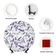 thumbnail image 4 of Bingfone Lavender Flowers Print Bone China Dinner Decorative Plates,Handmade Ceramic Dinner Plate with Stand for Home Club-8in, 4 of 6