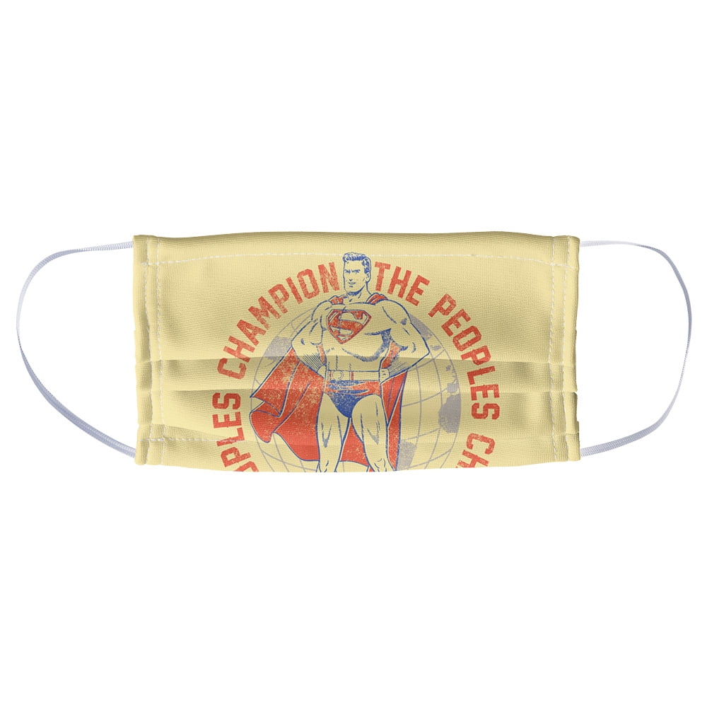 Superman Peoples Champion 1-Ply Reusable Face Mask Covering, Unisex
