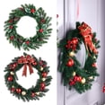 thumbnail image 5 of Godderr Christmas Wreath Pe Branches LED Lights Simulation Garland Door Hanging Window Decoration, 5 of 5