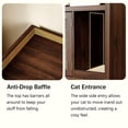 thumbnail image 6 of 33'' Cat Litter Box Enclosure with Rattan Door,Hidden Litter Cabinet Furniture with Cat Scratch Pad for Living Room, Walnut, 6 of 8