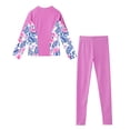 thumbnail image 4 of Doomiva Kids Girls Full Body Cover 2 Pcs Swimsuit Upf 50+ Swim Top Shirts with Leggings Surfing Rashguard Sets Pink 10, 4 of 7