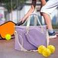 thumbnail image 1 of Bolsa para raqueta de Pickleball, bolsa de mano para Pickleball, equipo con soporte para paleta de raqueta, bolsa deportiva multiusos, bolso de hombro Púrpura, 1 of 8