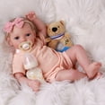 thumbnail image 4 of RSG 20 Inch Lifelike Reborn Baby Dolls Soft Cloth Body Handmade Real Life Toddler Dolls with Clothes Accessories for Kids Age 3+, 4 of 8