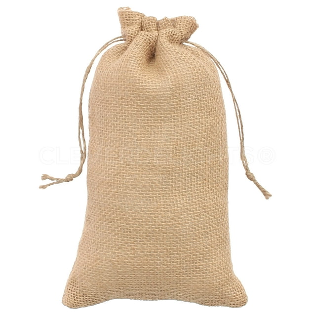 Cleverdelights Bolsas De Arpillera De 6.0 X 10.0 In, Paquete De 10, Sacos De Yute Con Cordón De 6.0 X 10.0 In