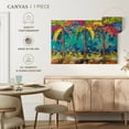 thumbnail image 5 of Elephant Stock Summer Tropical Palms Wall Art - Horizontal Canvas Wall Art - Living Room Wall Decor - Floral And Botanical Canvas - Gray And Brown Decor By Estelle Grengs - 24" x 16", 5 of 8
