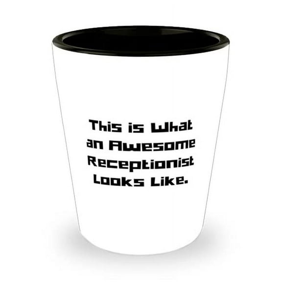 Reusable Receptionist Shot Glass, This is What an Awesome Receptionist Looks Like, Present For Colleagues, Fancy From Friends