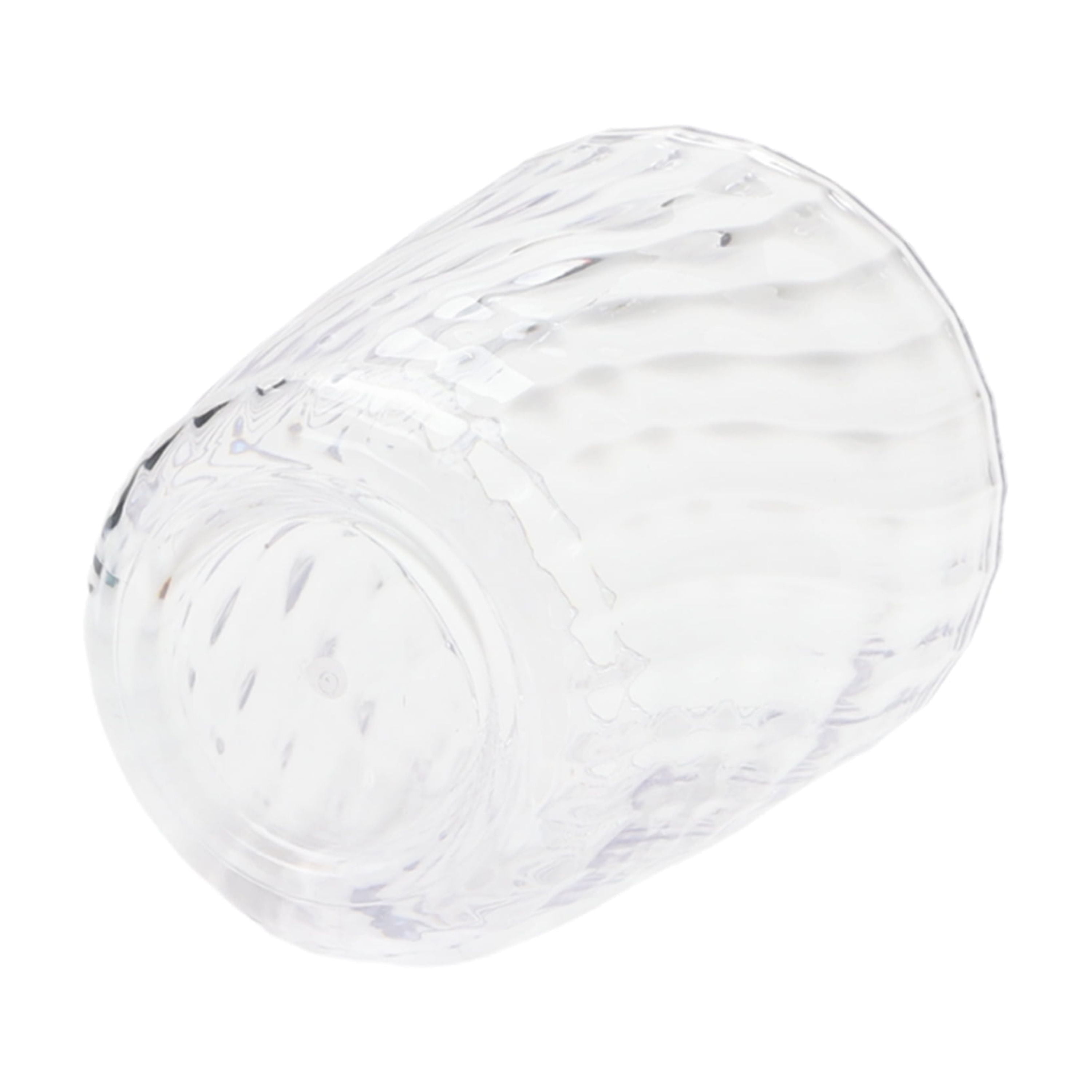 Mainstays 14-Ounce Acrylic Short Embossed Swirl Tumbler, Clear