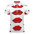 thumbnail image 4 of Lips! Men Zipper T-shirt Summer Casual Short Sleeve T-shirt Top, 4 of 7