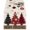 A, variant on Christmas Tree Pattern Table Runner with Snowflake and Ornament Print for Holiday Dining Room Kitchen Decor Linen Fabric