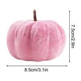 thumbnail image 3 of XIA0LE Pink Pumpkins Fake Velvet Pumpkin Small Faux Fabric Foam Mini Pumpkin for Fall Halloween Thanksgiving Table Centerpiece Wedding Home Farmhouse Shower Decoration (2.9x3.1in), 3 of 4