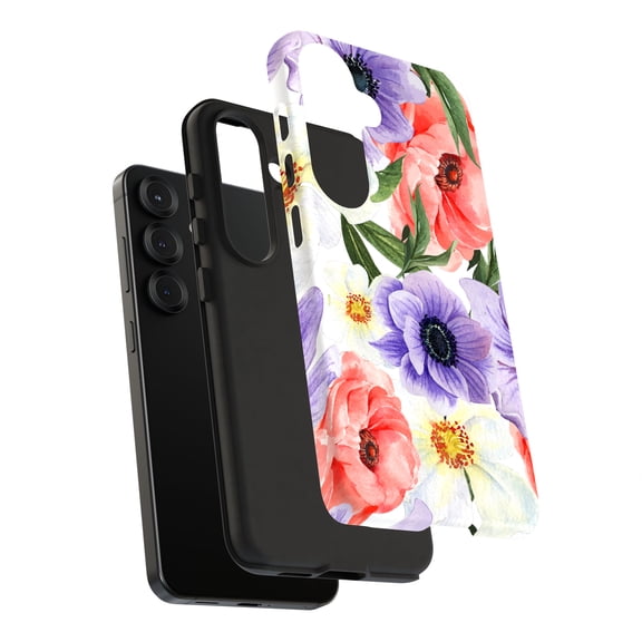 For Samsung Galaxy S25 Plus, Dual-Layer, Flower 9 Print, USA