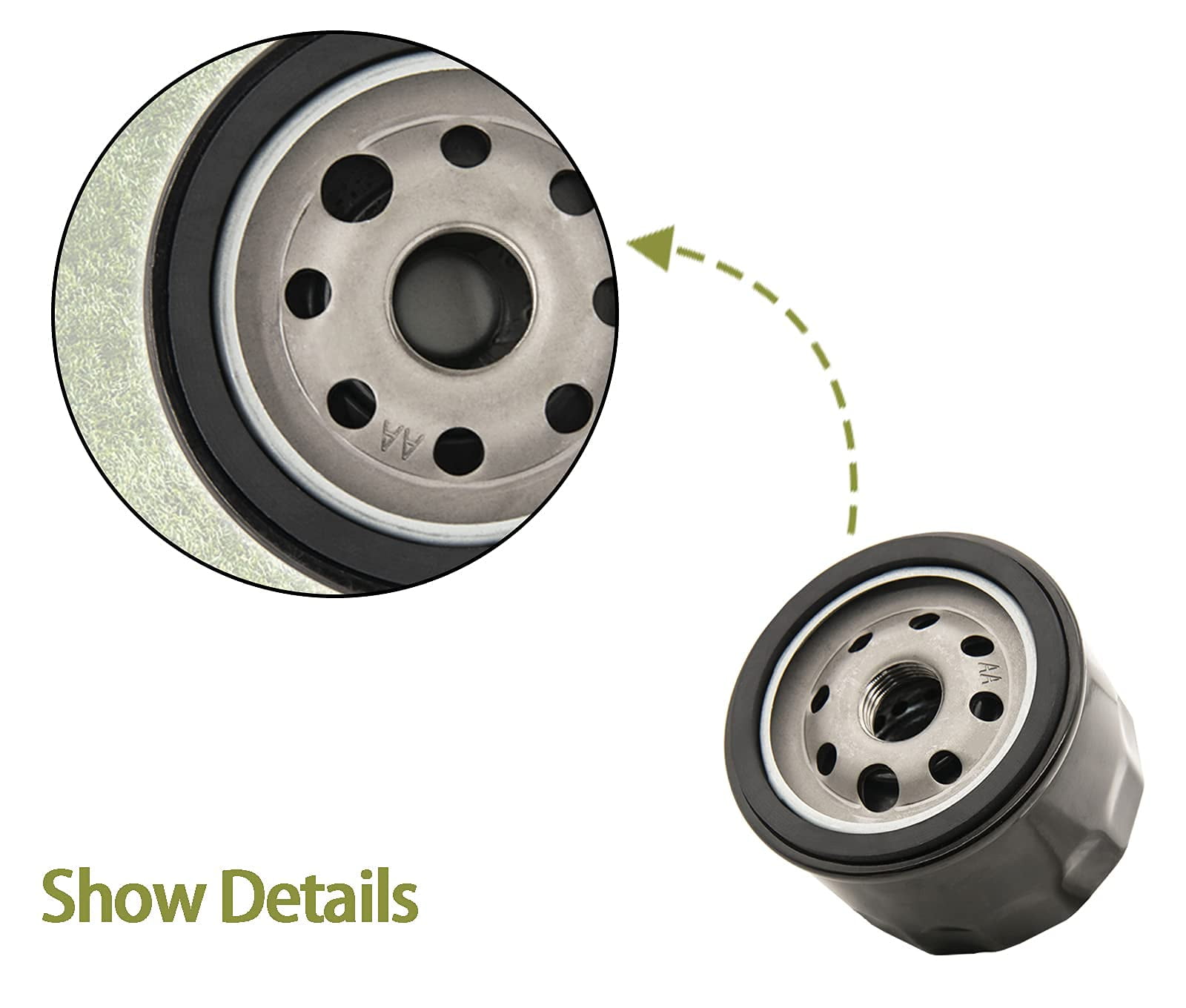 12 050 01-S 492932s Oil Filter for 492932 795137 696854, Replace 21548100 1205001-S 1205001, Compatible with Kawasaki 49065-7007 GY20577, 49065-0721 LG492932S 28 050 01-S Oil Filter, 4 Pack