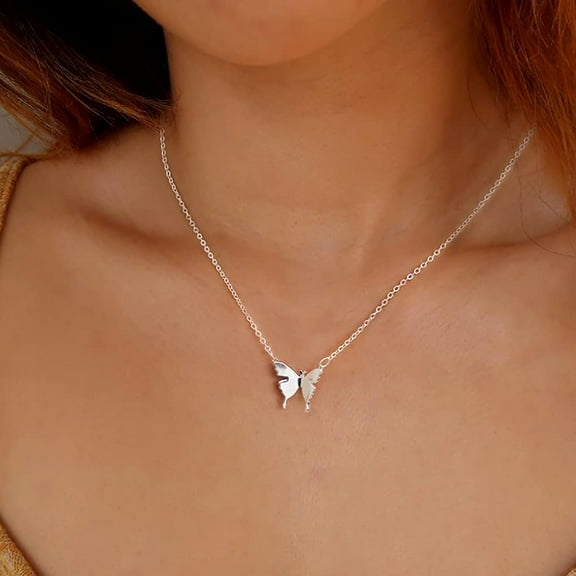 Dainty Butterfly Necklace For Women 14K Gold Plated Butterfly Pendant Necklace Minimalist Charm Jewelry…[o1954]