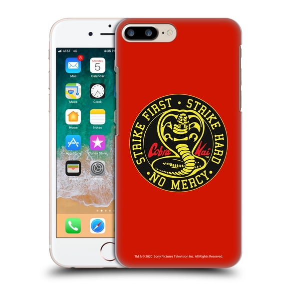 Head Case Designs Officially Licensed Cobra Kai Graphics Strike Logo Hard Back Case Compatible with Apple iPhone 7 Plus / iPhone 8 Plus