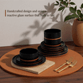 thumbnail image 4 of Onader Dinnerware Sets for 4, 12-Piece Plates and Bowls Set, Stoneware Dinning Ware Set for Kitchen, Dishwasher & Microwave Safe, Matte Black, 4 of 7