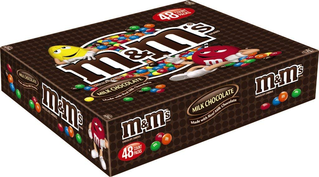 M&MS MILK CHOC SINGLES 1.69OZ 48CT - Walmart.com