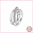 thumbnail image 1 of 925 Silver Stackable Vintage Leaf Ring For Women Crystal S925 Bowknot Rings Original Finger Rings Anniversary Retro Jewelry YFPTR088 8, 1 of 6