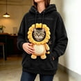 thumbnail image 3 of Womens Christmas Pet Pouch Hoodie Fuzzy Fleece Cat Dog Carrier Sweatshirt Xmas Puppy Carriers Plush Sherpa Hoodies Sweatshirts Novelty Funny Hooded Pullover, 3 of 6