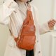 thumbnail image 5 of Bolso para mujer que combina con todos los conjuntos Bolso de pecho de PU a la moda con múltiples bolsillos, 5 of 8