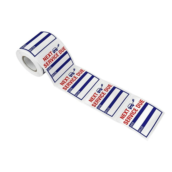 300pcs Car Oil Change Reminder Stickers Maintenance Service Reminder Labels Non-Fading Waterproof Sticker Car Accessories Blue