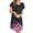 Black_New Cherry Blossoms, variant on Women Nightgows Short Sleeve House Dress Floral Print Sleepshirt with Pocket Sleepwear