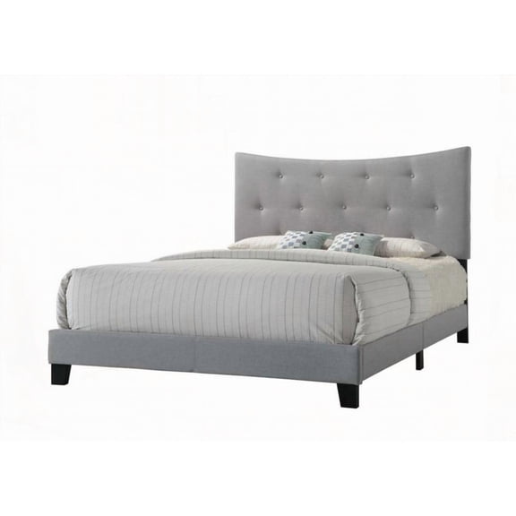 Venacha Gray Queen Bed - 660lbs Limit, Low-Profile Footboard