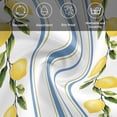 thumbnail image 5 of Lemon Striped Cloth Napkins, Yellow Fruit Blue White Geometric Washable and Reusable Dinner Napkins Set of 4, Table Napkin for Kitchen Party Birthday Wedding Hotel Housewarming 20"x20", 5 of 8
