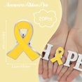 thumbnail image 4 of Alfileres amarillos para concientizar sobre el cáncer, 20 unidades, 4 of 7