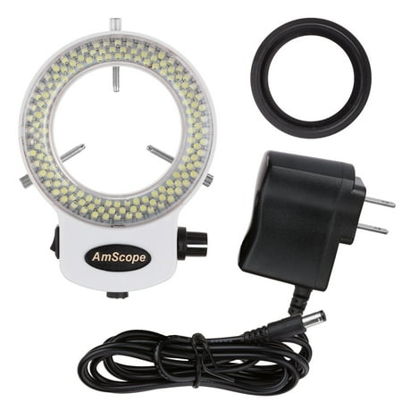 AmScope White Adjustable 144 LED Ring Light Illuminator for Stereo Microscope & Camera price history on PriceWatchPro