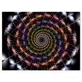 thumbnail image 2 of Fleur Spirale Abstraite Multicolore - Art sur Toile Abstrait Surdimensionné, 2 of 3