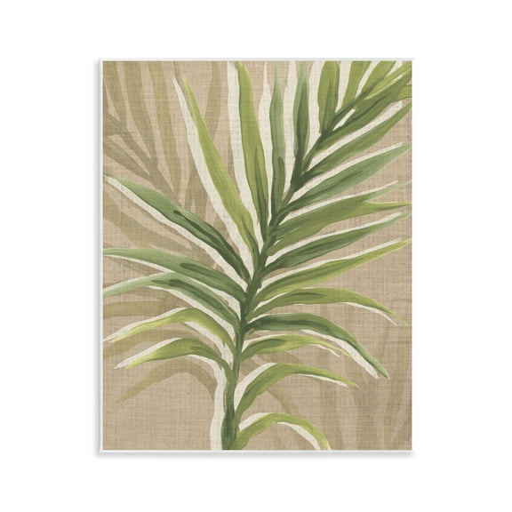 Stupell Industries Rustic Palm Plant Floral Painting Unframed Art Print Wall Art, 11 x 14