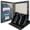 Blue, variant on Tablet Organizer Portfolio Case with Clipboard, 3-Ring Binder Padfolio File Folder with Rotating Cover Case Compatible with iPad (A16) 11th Gen 2025 / iPad 10th Gen 2022, Coffee