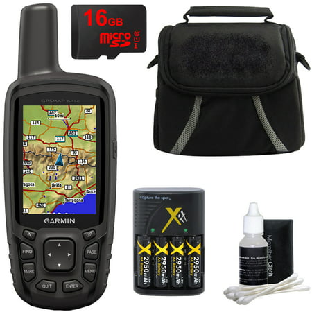 Garmin GPSMAP 64sc Handheld GPS - 1 Year BirdsEye 010-01199-30 w/ 16GB Micro SD