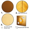 thumbnail image 3 of Designart "Zen In Light Yellow Leaves" Leaves Wall Art Living Room, 3 of 7
