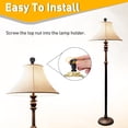 thumbnail image 4 of Uxcell 2Pcs 1.5" Tall Lamp Finials, 1/4-27 Thread Lamp Cap Knob Decoration Screw Cap Nuts with Cleaning Cloth for Table Floor Lighting Fixtures Shade Holder Decor, Black/Gold, 4 of 7