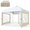 Beige-10X10, variant on Clear Window Sidewall For 10x10 Frame 3 Pack Sunwalls Only (beige)