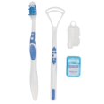 thumbnail image 1 of Oral Cleaner Effective Cleaning Flexible PP Material Tongue Scraper Teeth Brush Dental Floss Kit for Adults, 1 of 5